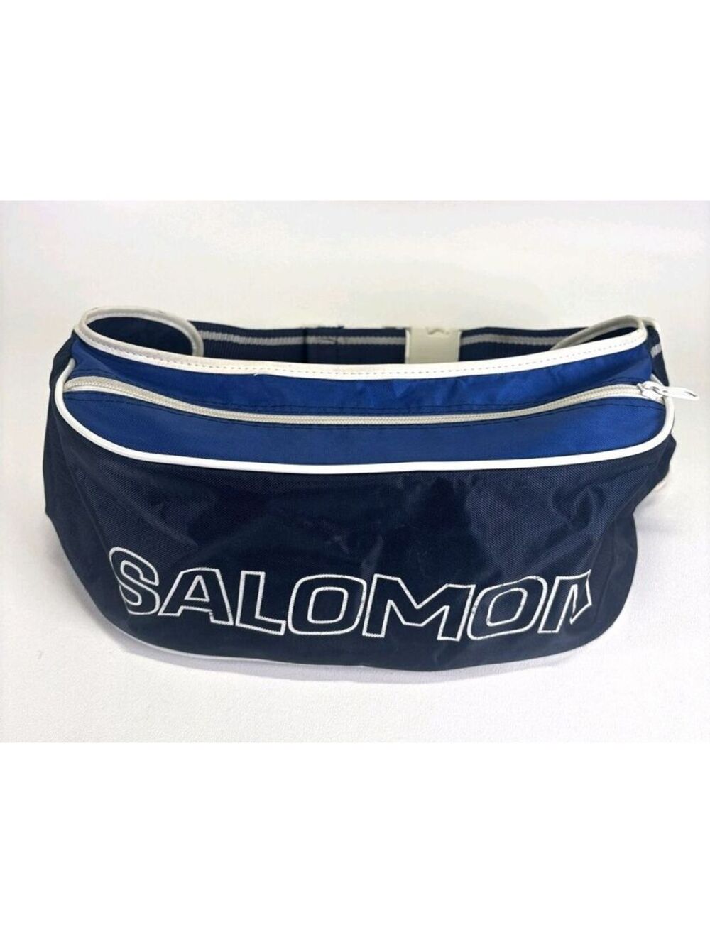 Vintage Salomon Fanny Pack Navy Blue Waist Bag Ski Belt Bag Made in France